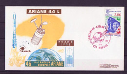 Espace 1991 08 15 - ESA - Ariane V45 - Composite Rouge - Europe