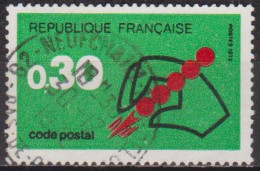 Code Postal - FRANCE - Main Et Styo - N° 1719 - 1972 - Used Stamps