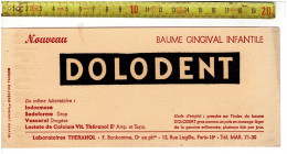 SOLDE 2021 ( BUVARD ?) DOLODENT LABORATOIRES THERANOL PARIS - Publicidad