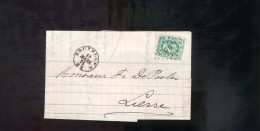 België OCB30 Gestempeld Op Brief Bruxelles-Lierre 1871 Perfect (2 Scans) - 1869-1883 Leopold II