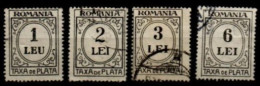 ROUMANIE     -    Taxe   -   1921  . Y&T N° 63 à 66 Oblitérés - Impuestos