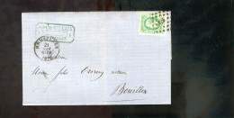 België OCB30 Gestempeld Op Brief Bruxelles-Bouillon 1870 Perfect (2 Scans) - 1869-1883 Leopoldo II