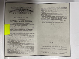 Devotie DP  Overlijden Livina Van Biesen - Haasdonk 1888 - 1960 - Décès