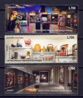 ESPAÑA 2024 ** MNH MUSEOS: OXO, MALAGA; L'ETNO, VALENCIA Y COLECC. REALES, MADRID - Neufs