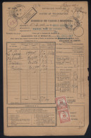 Taxe Yvert N° 58 En Paire Sur Bordereau Des Valeurs A Recouvrer N° 1485 - Oblitéré Rennes Recouvrements - 03/1931 - 1859-1959 Lettres & Documents