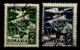 ROUMANIE     -    Service   -   1930  . Y&T N° 14  & 17 Oblitérés.  Surchargés. - Oficiales