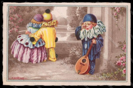 Artist Signed Bertiglia A. Children Pierrot Serie 2460 Postcard VK8118 - Other & Unclassified