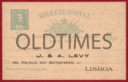 PORTUGAL - INTEIRO POSTAL - LISBOA - J. & A. LEVY - PRAÇA DO MUNICIPIO - 1900 - Lisboa