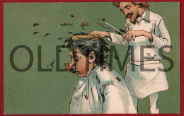 BARBEIRO - BARBER - COIFFEUR - COMIC - ILUSTRAÇÃO - ILLUSTRATION - POSTCARD 1913  - Lisboa