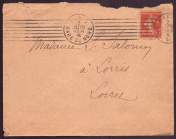 France, Enveloppe Du 2 Juin 1916 De Paris Pour Lorris - Andere & Zonder Classificatie