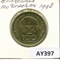 100 DRACHMES 1998 GRIECHENLAND GREECE Münze #AY397.D.A - Griechenland