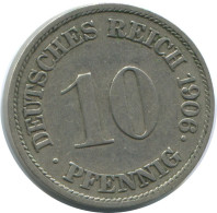 10 PFENNIG 1906 J DEUTSCHLAND Münze GERMANY #AE553.D.A - 10 Pfennig