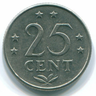25 CENTS 1975 NETHERLANDS ANTILLES Nickel Colonial Coin #S11617.U.A - Nederlandse Antillen