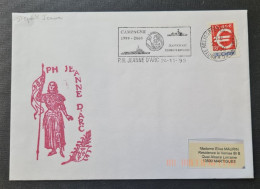 CACHET ET FLAMME JEANNE D'ARC Le 24/11/99. - Schiffspost