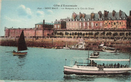 FRANCE - Côte D'Emeraude - Saint Malo - Les Remparts Et La Cale De Dinan - Bateaux - Animé - Carte Postale Ancienne - Saint Malo