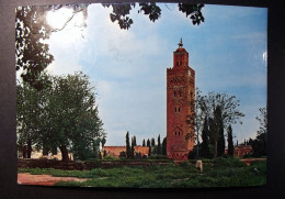 Morocco - Maroc - Marrakech - Le Minaret De La Koutoubia - Used Card With Stamp / Timbre - Marrakesh