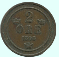 2 ORE 1898 SCHWEDEN SWEDEN Münze #AC877.2.D.A - Suecia