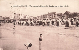 FRANCE - Malo Les Bains - Une Vue De La Plage - Côté Dunkerque Et Malo - E C - La Plage - Animé - Carte Postale Ancienne - Malo Les Bains