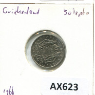50 LEPTA 1966 GRIECHENLAND GREECE Münze #AX623.D.A - Griechenland