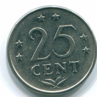 25 CENTS 1971 NETHERLANDS ANTILLES Nickel Colonial Coin #S11532.U.A - Netherlands Antilles