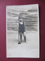 Carte Photo - BAIGNEUR A LA PLAGE DE MIMIZAN 1926 - Mimizan Plage