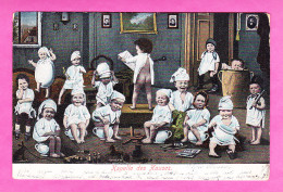 Enfants-191P130 Bébés Multiples, Kapelle Des Hauses, Bébés Sur Pots De Chambre, Cpa Précurseur - Babies