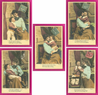 Serie-159P240 Calineries, Un Garçonnet Et Sa Maman, Série Complète De 5 Cpa Précurseur BE - Colecciones, Lotes & Series