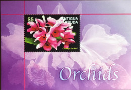 Antigua 2003 Orchids Flowers Minisheet MNH - Orchideeën