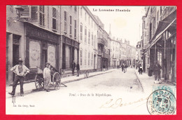 F-54-Toul-16P83  La Rue De La République, Commerces, Animation, Cpa Précurseur BE - Toul