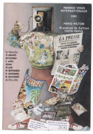 Publicité Pour Le SALON DES COLLECTIONNEURS De Cartes Postales, Vieux Papiers, Presse, Chromos - Paris Hilton 1981 - Advertising