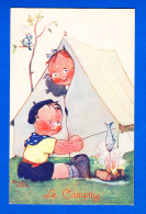 Illust-1131P141 B. MALLET, Le Camping, Enfants, Cpa BE - Mallet, B.
