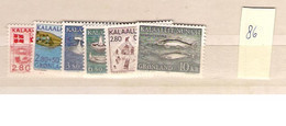 1986 MNH Greenland, Year Collection, Postfris - Années Complètes