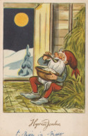 WEIHNACHTSMANN SANTA CLAUS WEIHNACHTSFERIEN Vintage Postkarte CPSMPF #PAJ446.A - Santa Claus