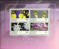 Antigua 2007 Orchids Flowers Sheetlet MNH - Orchidee