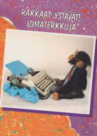 SCIMMIA Animale Vintage Cartolina CPSM #PBS012.A - Scimmie