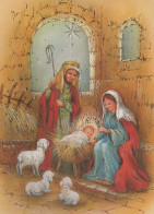 Vergine Maria Madonna Gesù Bambino Natale Religione Vintage Cartolina CPSM #PBP644.A - Vergine Maria E Madonne