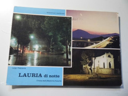 Cartolina Viaggiata "LAURIA DI NOTTE" Vedutine 1983 - Potenza
