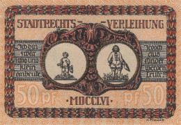50 PFENNIG Stadt LoRRACH Baden DEUTSCHLAND Notgeld Papiergeld Banknote #PG407 - Lokale Ausgaben