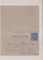 TP ENTIER S/ CARTE-LETTRE 1 F.MERCURE BLEU-OB-1941 - 1921-1960: Periodo Moderno