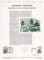 - Document Premier Jour CENTENAIRE DU PREMIER TRAMWAY ÉLECTRIQUE - CLERMONT-FERRAND 28.10.1989 - - Strassenbahnen