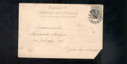 België OCB43 Gestempeld Op Postkaart Bruxelles 5-St Josse-Ten-Noode 18xx (2 Scans) - 1884-1891 Leopold II