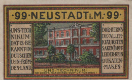 99 PFENNIG 1921 Stadt NEUSTADT MECKLENBURG-SCHWERIN UNC DEUTSCHLAND #PH258 - [11] Local Banknote Issues