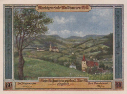 80 HELLER 1920 Stadt WALDHAUSEN Oberösterreich Österreich Notgeld Papiergeld Banknote #PG741 - [11] Emissioni Locali
