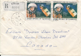 Cameroon Registered Cover Sent To Canada 22-7-1985 Topic Stamps Space - Cameroun (1960-...)