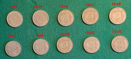 FRANCIA 2 Francs 10 Monete Anni Diversi   - 2 Francs