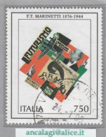 USATI ITALIA 1996 - Ref.0735A "FILIPPO TOMMASO MARINETTI" 1 Val. - - 1991-00: Gebraucht