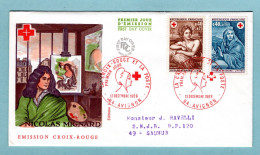 FDC France 1969 - Croix Rouge 1969 : L'été YT 1619 & L'Hiver YT 1620 - 84 Avignon - 1960-1969