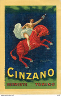 Pubblicità - Cartoncino Telato A Colori Pubblicitario Cinzano Vermout - Poststempel