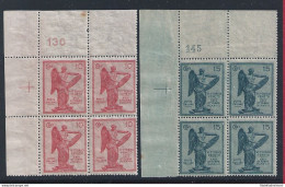 1921 Italia - Anniversario Della Vittoria ,n. 120-121 - Blocco Di Quattro - Nume - Otros & Sin Clasificación