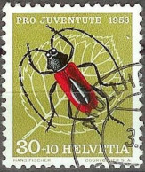 Schweiz Suisse Pro Juventute 1953: Bockkäfer Zu WI 151 Mi 591 Yv 542 Mit Eck-Stempel MÜLLHEIM 3. (Zumstein CHF 12.00) - Used Stamps